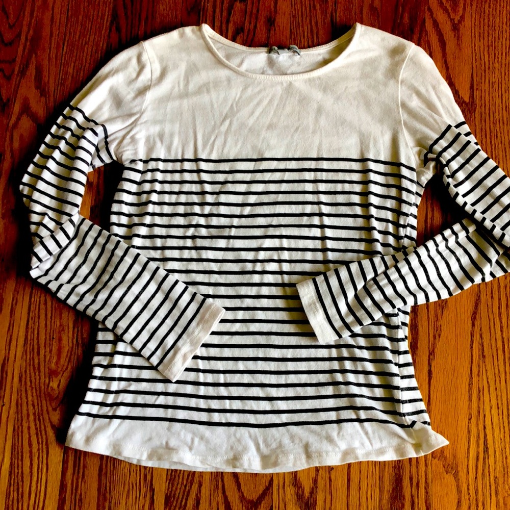 Long Sleeve Striped Blouse
